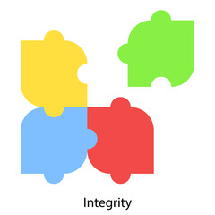 Integrity single vector illustration icon