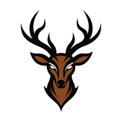 Deer head mascot logo icon vector art illustration