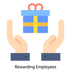 Rewarding Employees single vector illustration icon