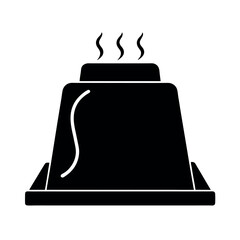 Cooling Pad Black Silhouette Vector