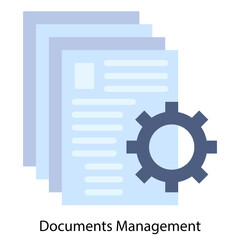 Documents Management single vector illustration icon