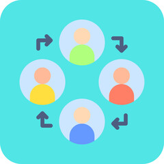 Team work single vector illustration icon