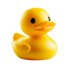 3D Rendered Yellow Rubber Duck, Isolated on Transparent Background, Cartoon, Toy, rubber duck, 3d rendering, bath toy