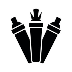 Highlighters Black Silhouette Vector Art