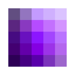 Purple gradient palette. Color tile composition. Square vector blocks. Digital hue table