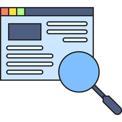 Job search single vector illustration icon