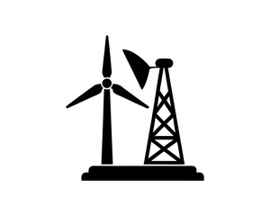creative details wind turbine icon vector illustration	