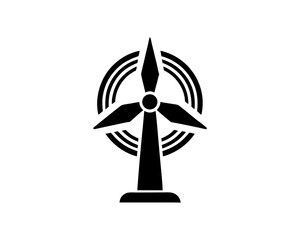 Fototapeta premium creative details wind turbine icon vector illustration 