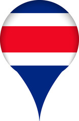 Costa Rica Flag Marker Icon
