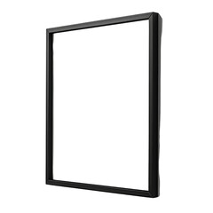 Black Frame Mockup 3D Render, Isolated on Transparent Background, Empty Picture Frame, Modern Design, Picture Frame, Mockup, 3D Render