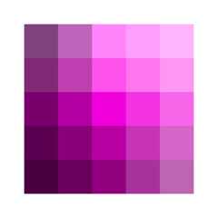 Pink color grid. Bright tone vector. Square palette blocks. Gradient soft texture.