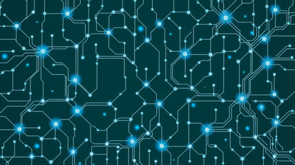 Fototapeta premium Abstract AI Technology Background Futuristic Circuitry and Network Connections