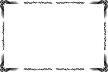 Simple and Floral Horizontal Frame and Border with Transparent Background