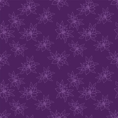 Christmas floral seamless pattern with decorative bouquets, festive background, winter wallpaper, gift paper
