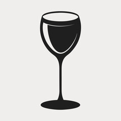 A sleek vector-style wine glass silhouette