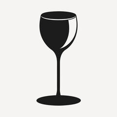 A sleek vector-style wine glass silhouette