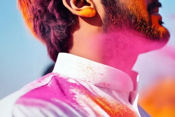 Exploring vibrant colors during a cultural celebration of joy and togetherness at a festival