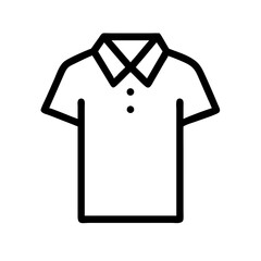 Polo Shirt with Buttoned Collar Icon Design
