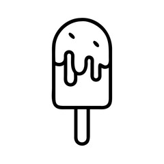 Popsicle with Dripping Topping Icon Design