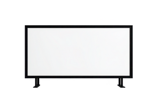 Display screen mockup blank white background for advertisement use on transparent background