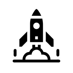 Rocket Launch Symbolizing Startup Icon Design