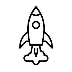Rocket Launch Symbolizing Startup Icon Design