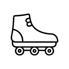 Roller Skate with Front Brake Icon Design