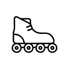 Roller Skate with Front Brake Icon Design
