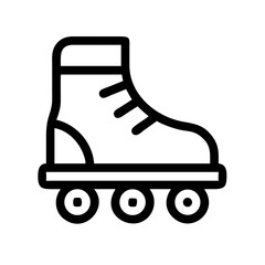 Roller Skate with Front Brake Icon Design