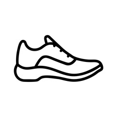 Running Shoe with Curved Sole Icon Design