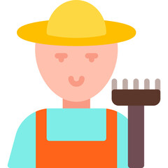 Farmer single icon vector illustration