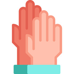 Gloves single icon vector illustration