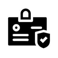 Fototapeta premium Secure ID Card with Shield and Lock Icon Design