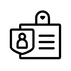 Obraz premium Secure ID Card with Shield and Lock Icon Design