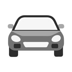 Sedan Car in Front View Icon Design