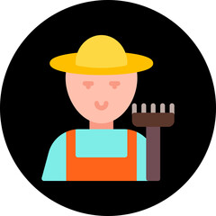 Farmer single icon vector illustration