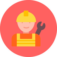 Plumber single icon vector illustration