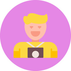 Photographer single icon vector illustration
