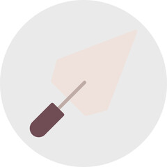 Trowel single icon vector illustration