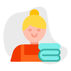 Maid single icon vector illustration