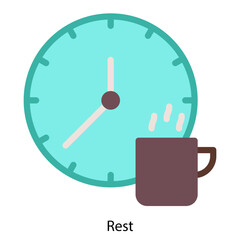 Rest single icon vector illustration