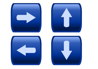 Arrow Button Set. An set of directional arrow vector icons