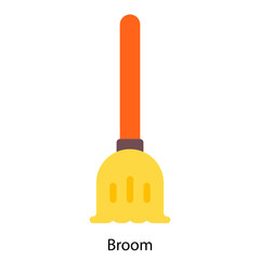 Broom single icon vector illustration
