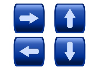 Arrow Button Set. An set of directional arrow vector icons
