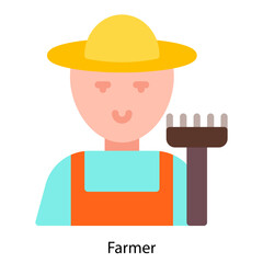 Farmer single icon vector illustration