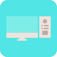 Computer single icon vector illustration