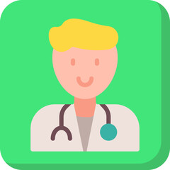 Doctor single icon vector illustration