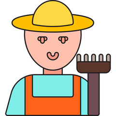 Farmer single icon vector illustration
