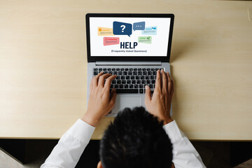 Help screen on the website provide answer to FAQ frequently asked question snugly with knowledge...
