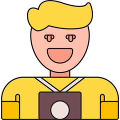Photographer single icon vector illustration